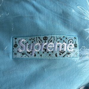 Clean Baby Blue Supreme Hoodie